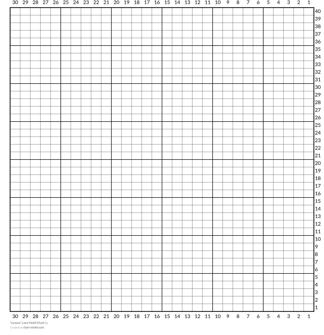 "Leaves" Lace Motif Chart